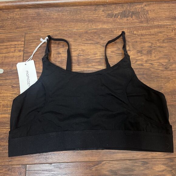 Mom Cozy Black Hands Free Adjustable Pumping Bra Size L NWT - Picture 1 of 5
